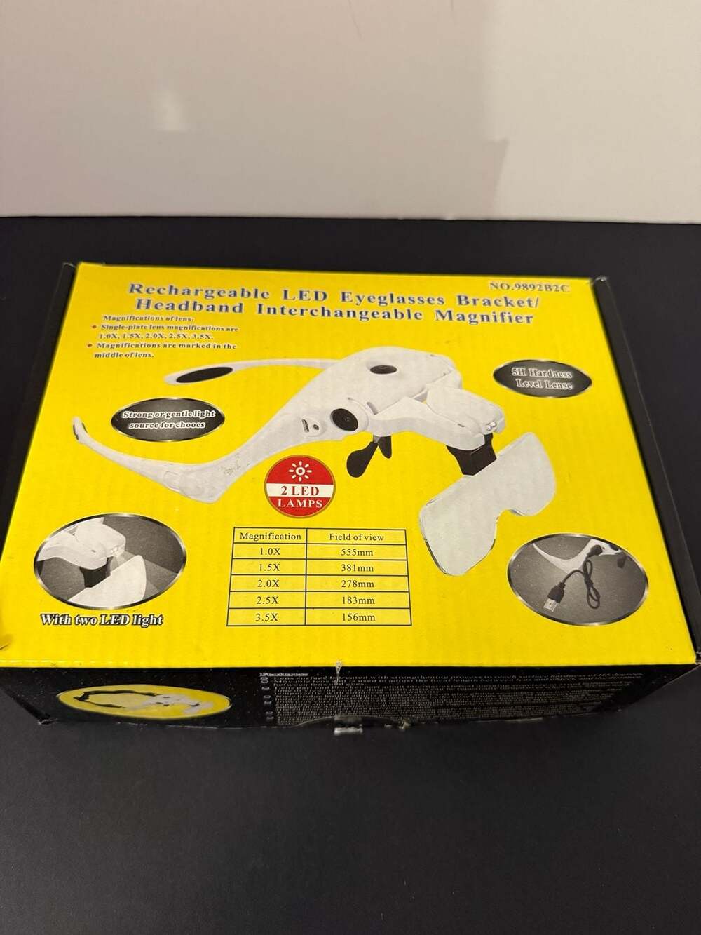 YOCTOSUN Rechargeable LED Headband Magnifier with‎ 5 Interchangeable Lenses